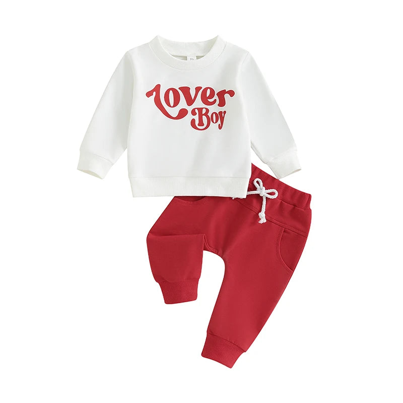 Baby Boys Letter Print Long Sleeves Outfit Sets