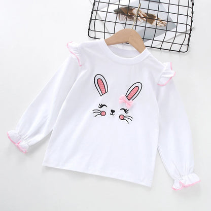 Kids Girl Cute Print Casual Sweatshirt And Pants 2-Piece Tracksuit
