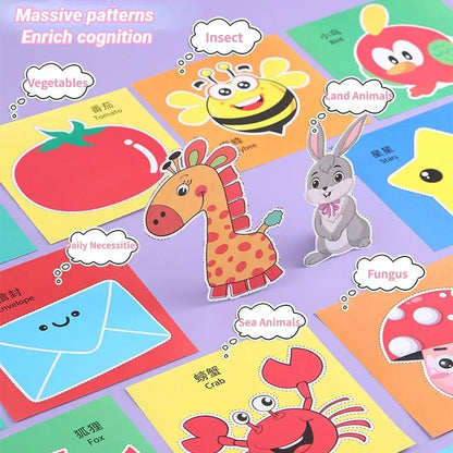 Kids 48 Piece Handmade Cartoon Scrapbook Learning Toys