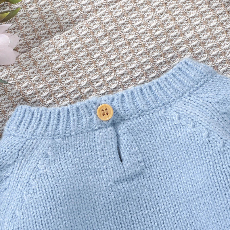 Round Neck Duck Embroidery Design Winter Sweater For Baby