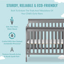 Steel Grey 3-in-1 Changing Table and Full-Size Crib Combo