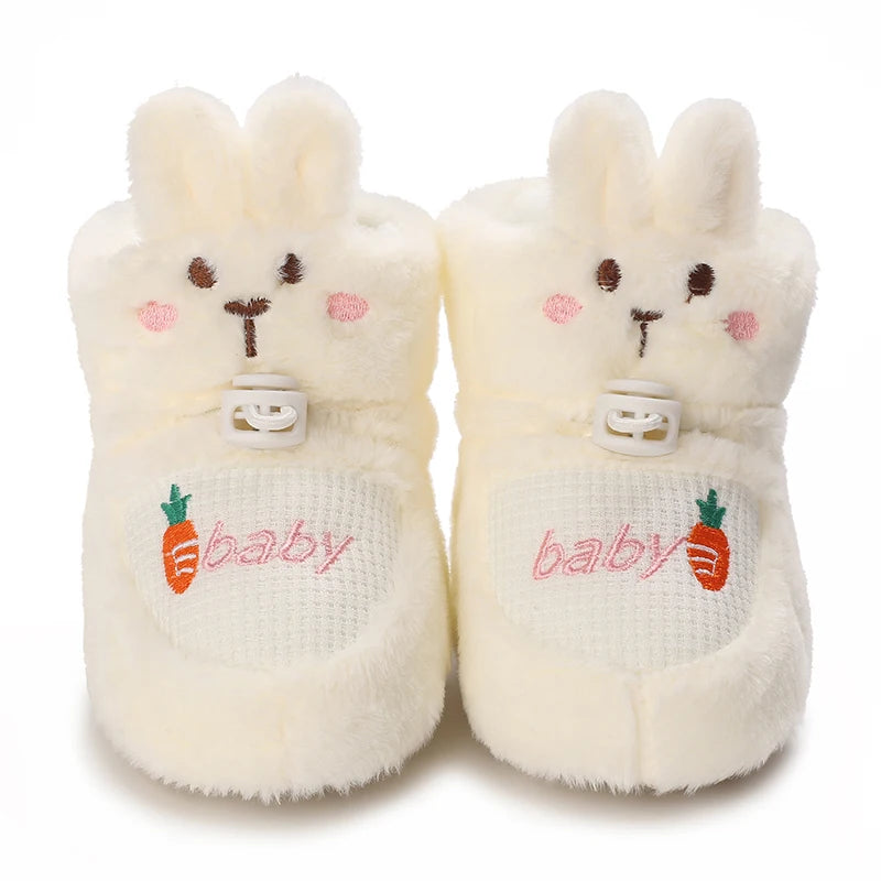 Cute Rabbit Design Baby Warm First Walker Shoes