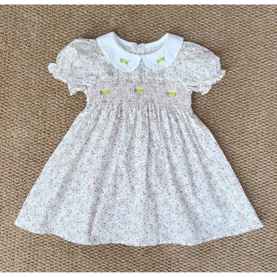 Girls Half Sleeves Floral Printed Casual Summer Dresses