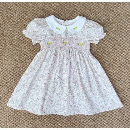 Girls Half Sleeves Floral Printed Casual Summer Dresses