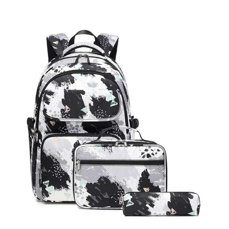 Tie-dye Print Waterproof School Bags Set of 3 for Teenage Girls