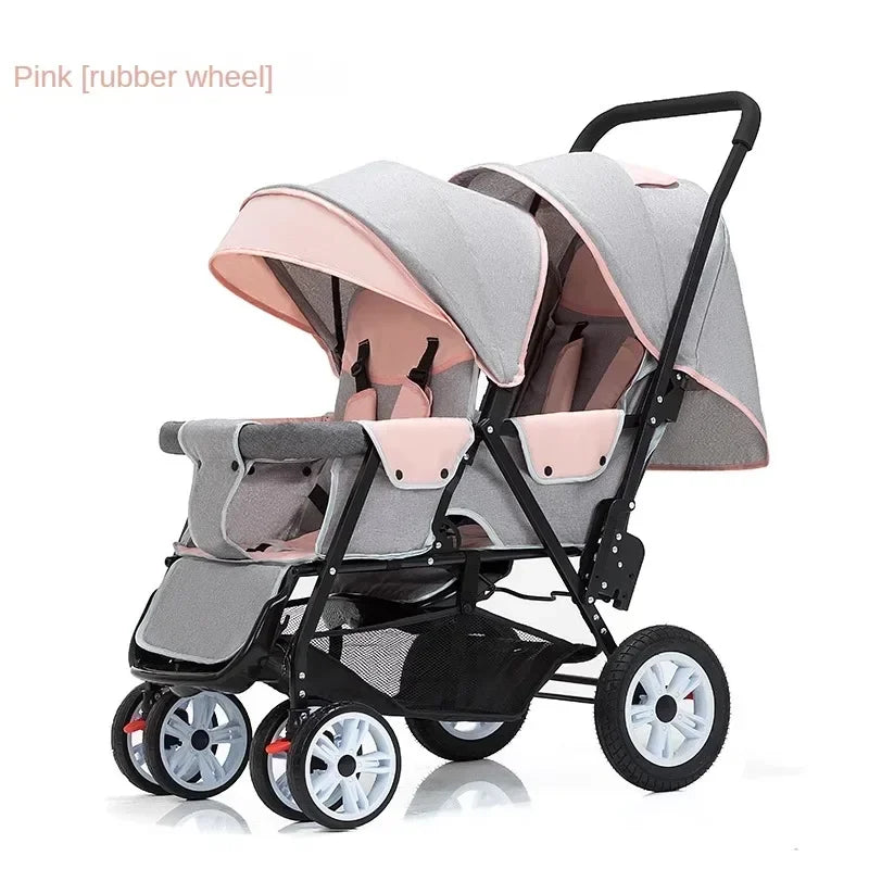Lightweight Front &amp; Back Seats Baby Pushchair