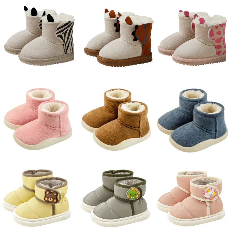 Warm Solid Color Cotton Snow Boots for Baby/Toddlers childrensterritory