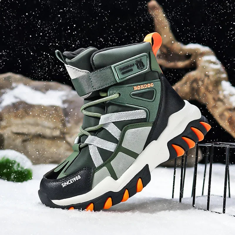 Boys Stylish Winter Long Warm Snow Boots childrensterritory