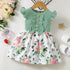 Little Girls Sleeveless Floral Princess Dress for Summer childrensterritory