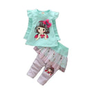 Baby Girls Cute Cartoon Print Sweatshirts + Pants Tracksuit Sets childrensterritory