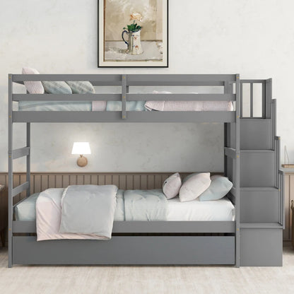 Twin over Bunk Beds with Twin Trundle &amp; Storage childrensterritory
