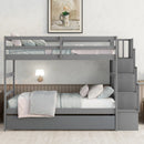 Twin over Bunk Beds with Twin Trundle & Storage childrensterritory