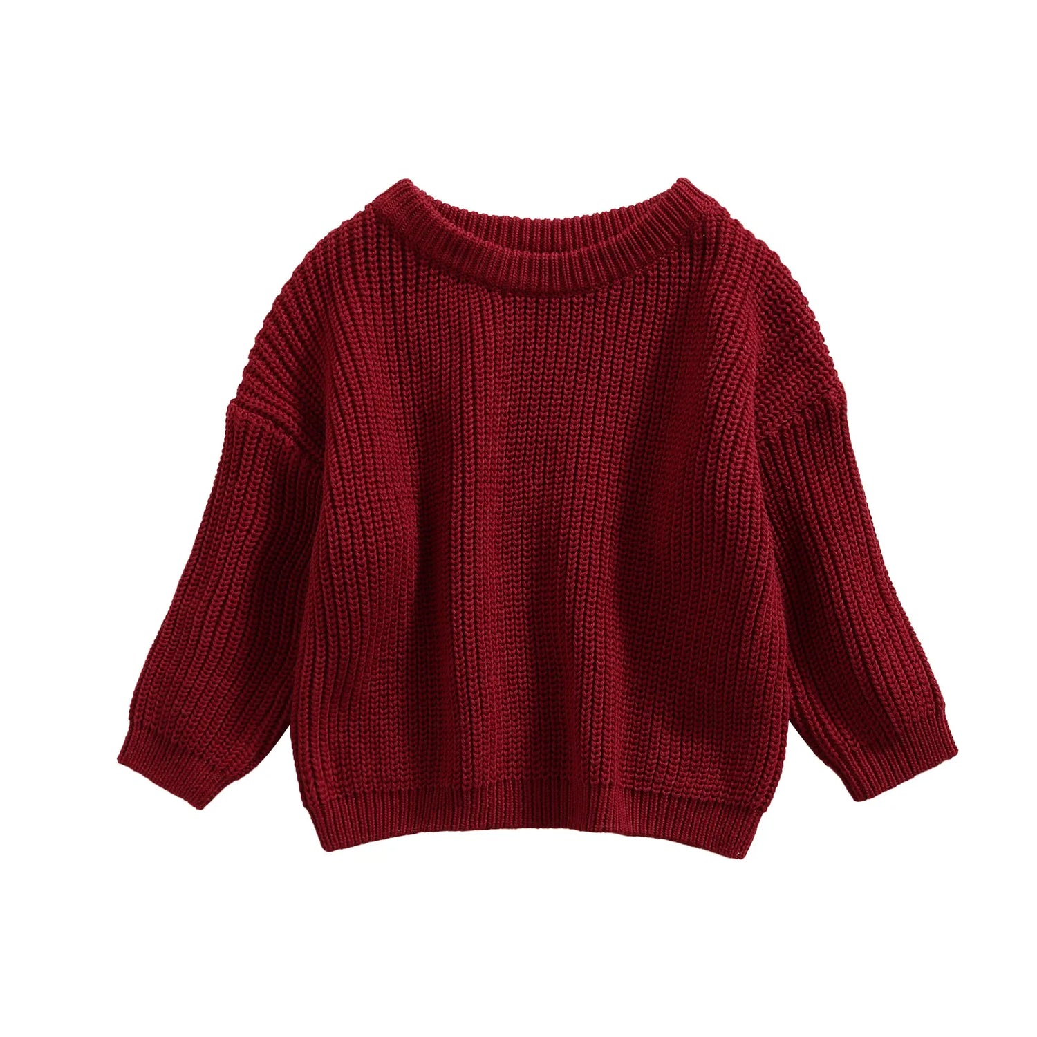 Baby Boys Girls Solid Color Long Sleeve Knit Sweaters childrensterritory