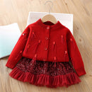 Girls Casual Winter Sweaters and Dresses Outfit Set childrensterritory