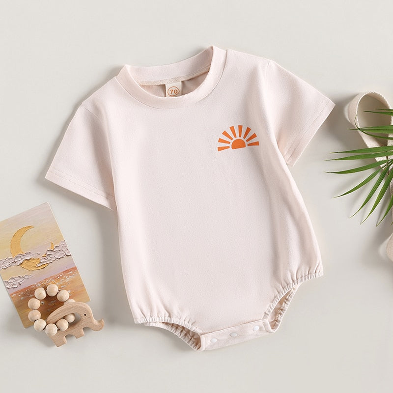 Baby O Neck Sun Print Summer Bodysuit childrensterritory