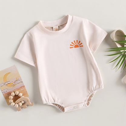 Baby O Neck Sun Print Summer Bodysuit childrensterritory