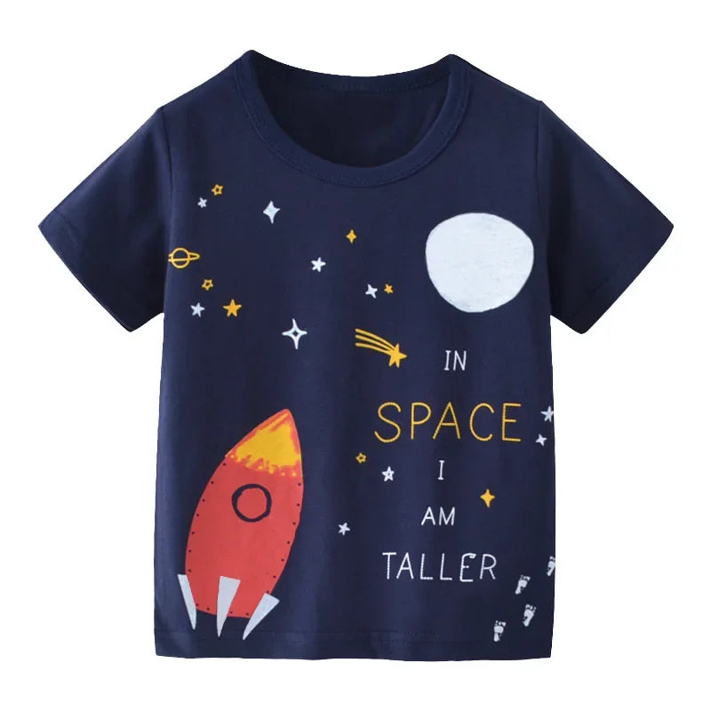 Cartoon Design Soft Cotton Summer Tees/T-shirts for Kids childrensterritory