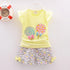 Baby Girls Lollipop Printed Top and Short Pants Summer Clothes Sets childrensterritory