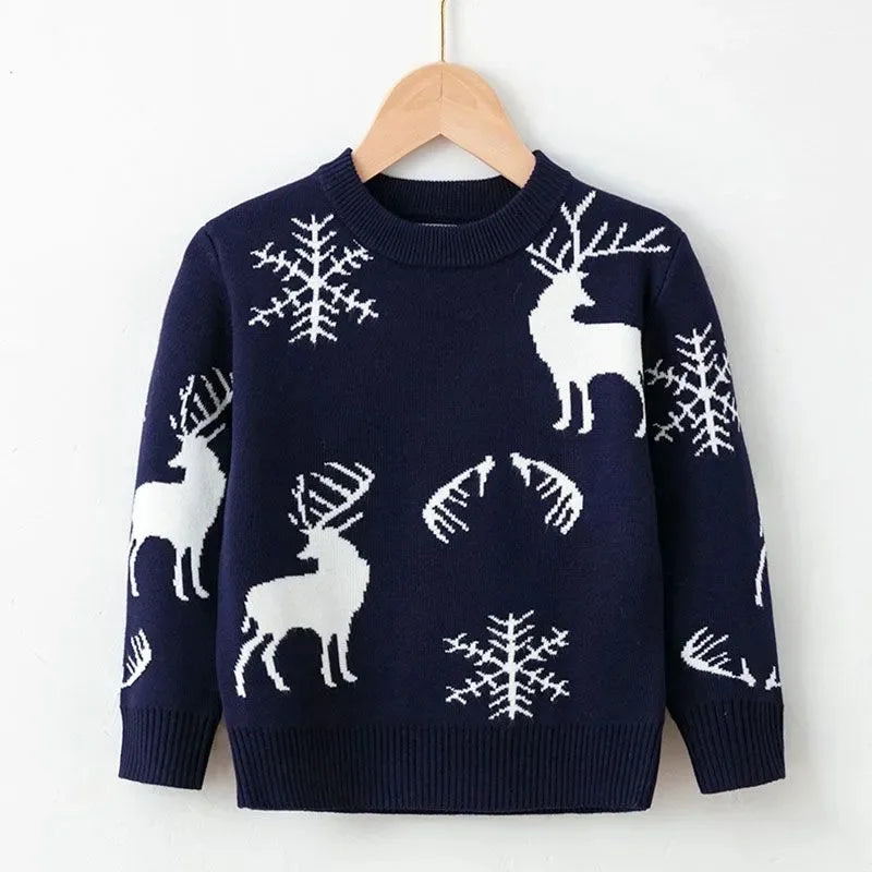 Baby Kids Long Sleeves Christmas Design Winter Sweater
