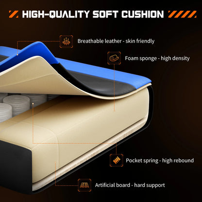 Adjustable Swivel Gaming Chair with Headrest and Spine Support childrensterritory