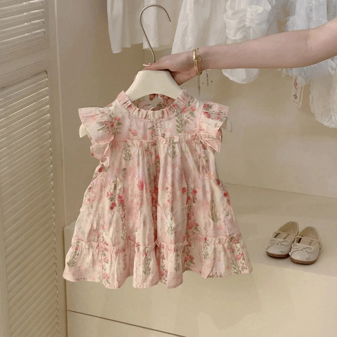 Floral Print Baby Girl Princess Dress With Bag for Summer childrensterritory