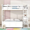 Parent-Child Bunk Bed with Desk and 2 Drawers childrensterritory