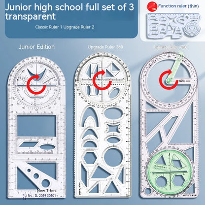 Multifunctional Rotatable Spirograph Ruler Stationery Set childrensterritory