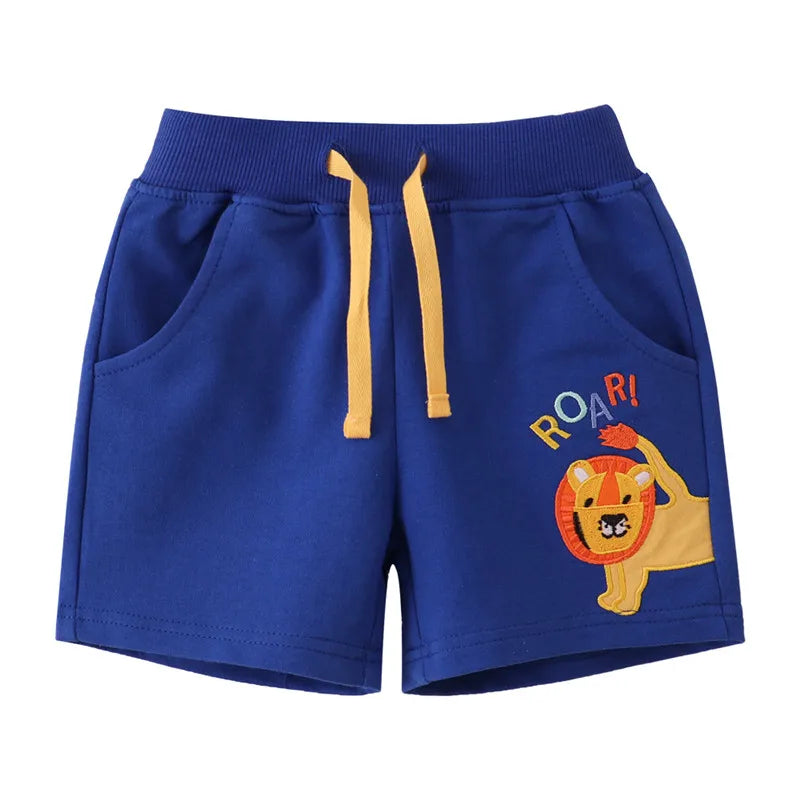 Kids Boys Jungle Theme Print Cotton Short Pants for Summer