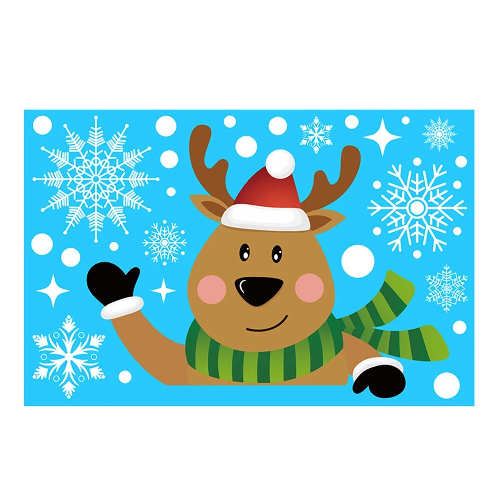 Santa Claus Snowflake Christmas Window/Wall Decals childrensterritory