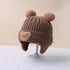 Cartoon Bear Ear Protection Knitted Hat for Toddler Boys Girls childrensterritory