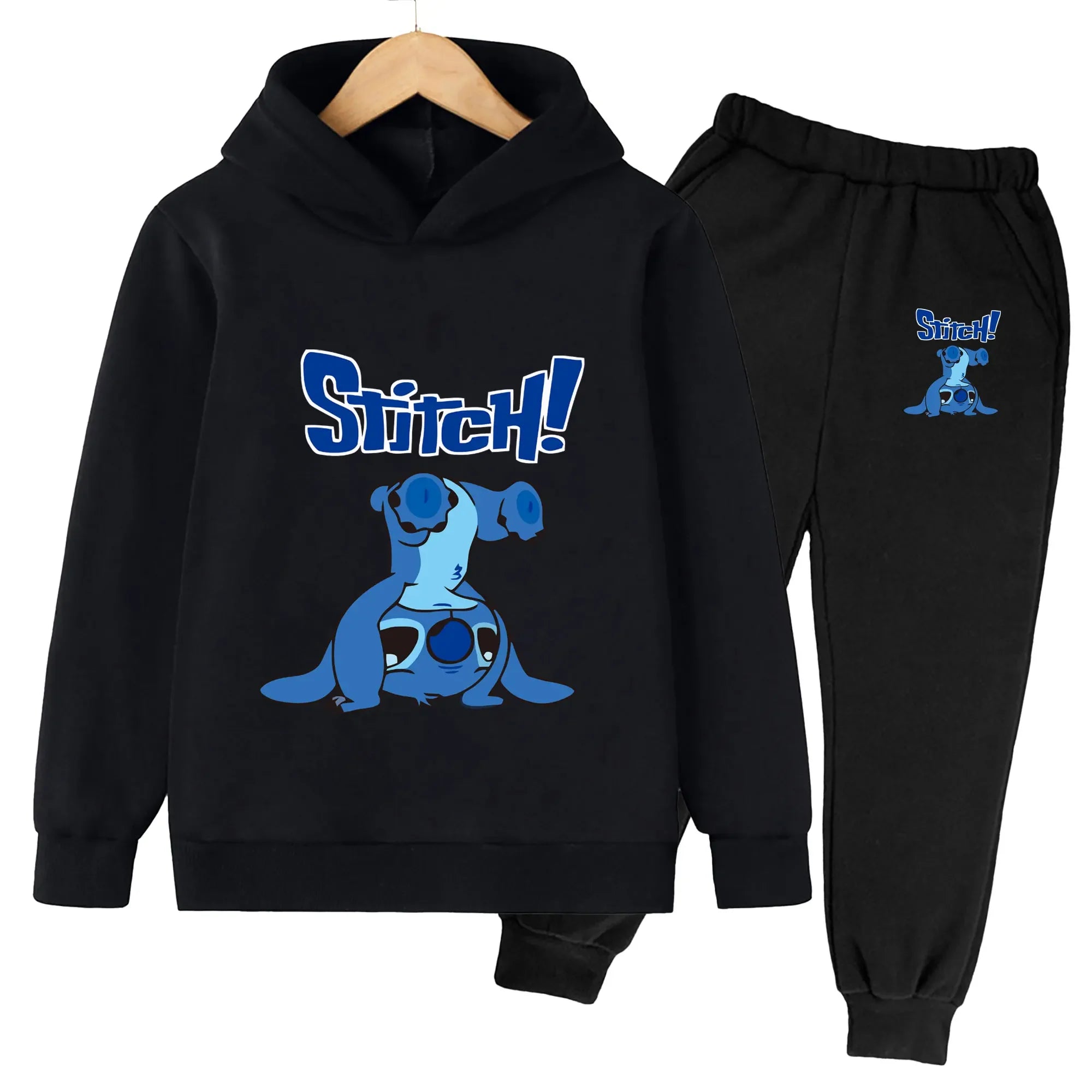 Long-Sleeved Cartoon Print Winter Tracksuit For Kids childrensterritory