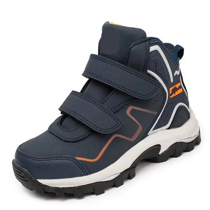 Anti-slip Kids Boys Ankle Boots with Motorcycle Hook and Loop childrensterritory