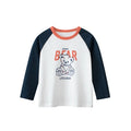 Trendy Boys Long Sleeve Bear Cartoon Design Cotton T-Shirts childrensterritory