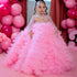Multi-Tiered Tulle Pink First Communion Dress for Little Girls childrensterritory