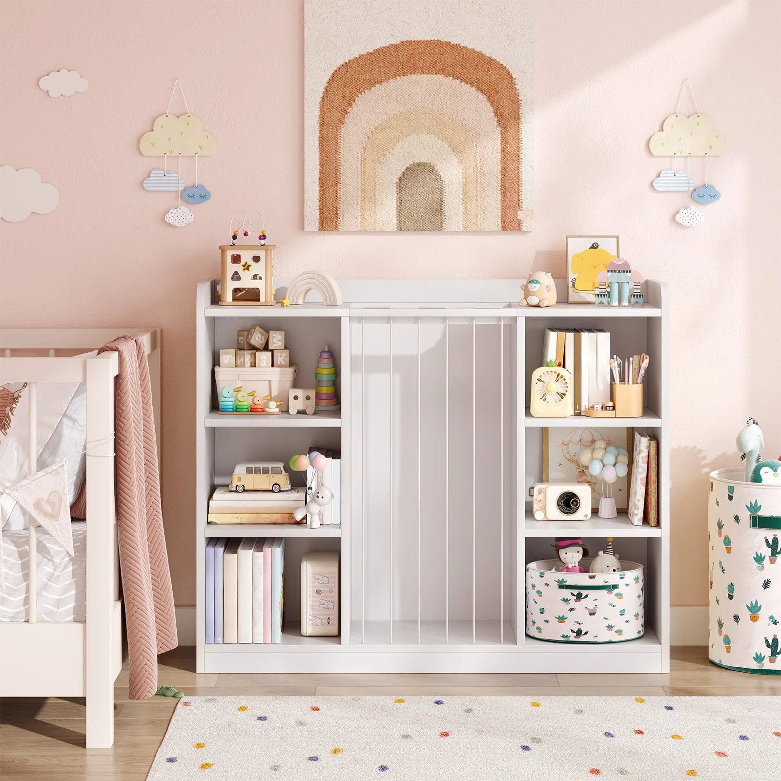 Plush Toy Organizers with 8 Storage Cubbies for Kids Rooms childrensterritory