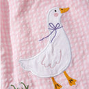 Kids Girls Cartoon Ducks Embroidery Lattice Dresses childrensterritory