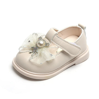 Soft-Soled Bow Design Princess Leather Shoes for Baby Girls childrensterritory