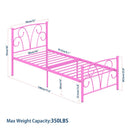 Adjustable Queen-Size Metal Platform Bed Frame With Headboard childrensterritory