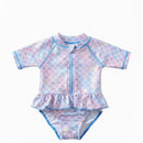 Toddler/Baby Girl Ruffle Printed One Piece Swimsuits