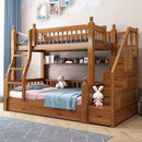 Space Saver Wooden Bunk Bed with Staircase and Storage childrensterritory
