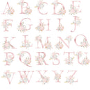 Baby Shower Gift: Customized Blush Gold Floral Bedding Set