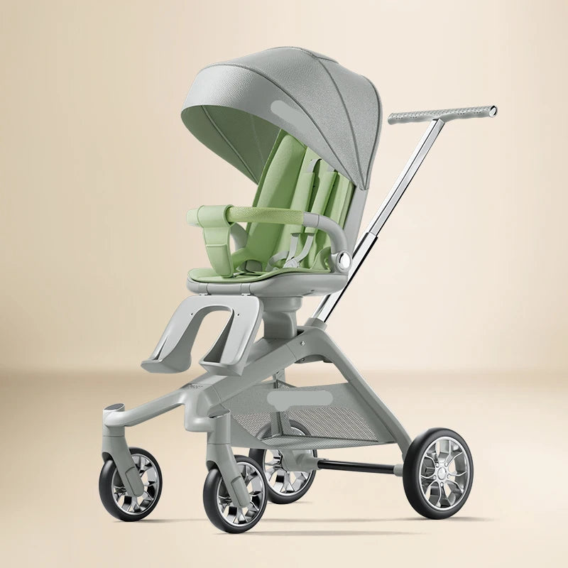 High View Portable Travel Stroller for Babies With 360°Swivel Seat