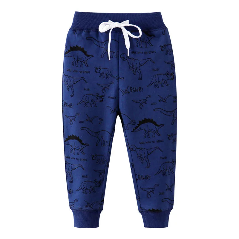 Kids Boys Full Length Animals Print Sweatpants