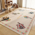 Cartoon Print Stain Resistant Anti Slip Kids Room Carpet childrensterritory