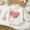 Girls Winter Colored Thread Love Design Knitted Sweater childrensterritory