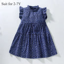 Girls' Sleeveless Printed Casual Summer Dresses