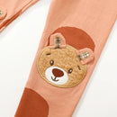 Little Girls Cartoon Bear Design T shirt+Pants Sets for Autumn childrensterritory