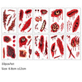 Cute Funny 10Pcs Luminous Halloween Tattoo Stickers childrensterritory