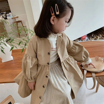 Kids Girls Korean Style Princess Windbreaker/Trench Coat childrensterritory