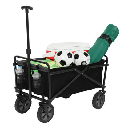 Black Shopping Cart That Folds Up for Outdoor Use. childrensterritory